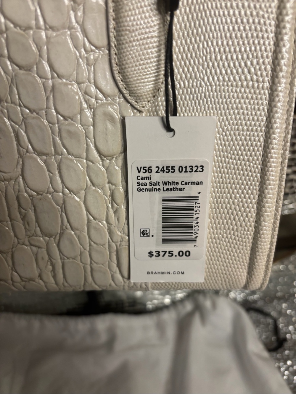⭐️Brahmin Cami Sea Salt White Carman Leather Satchel - Picture 7 of 12